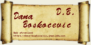 Dana Boškoćević vizit kartica